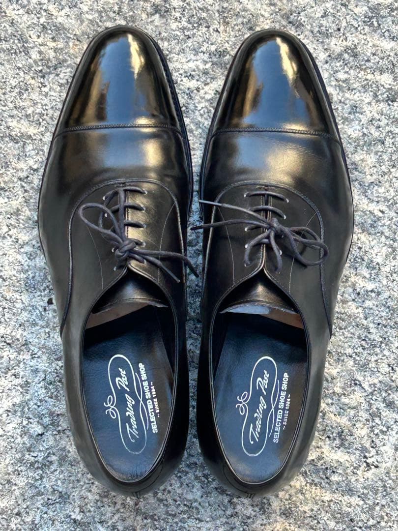 トレーディングポスト　ストレートチップ黒　UK9