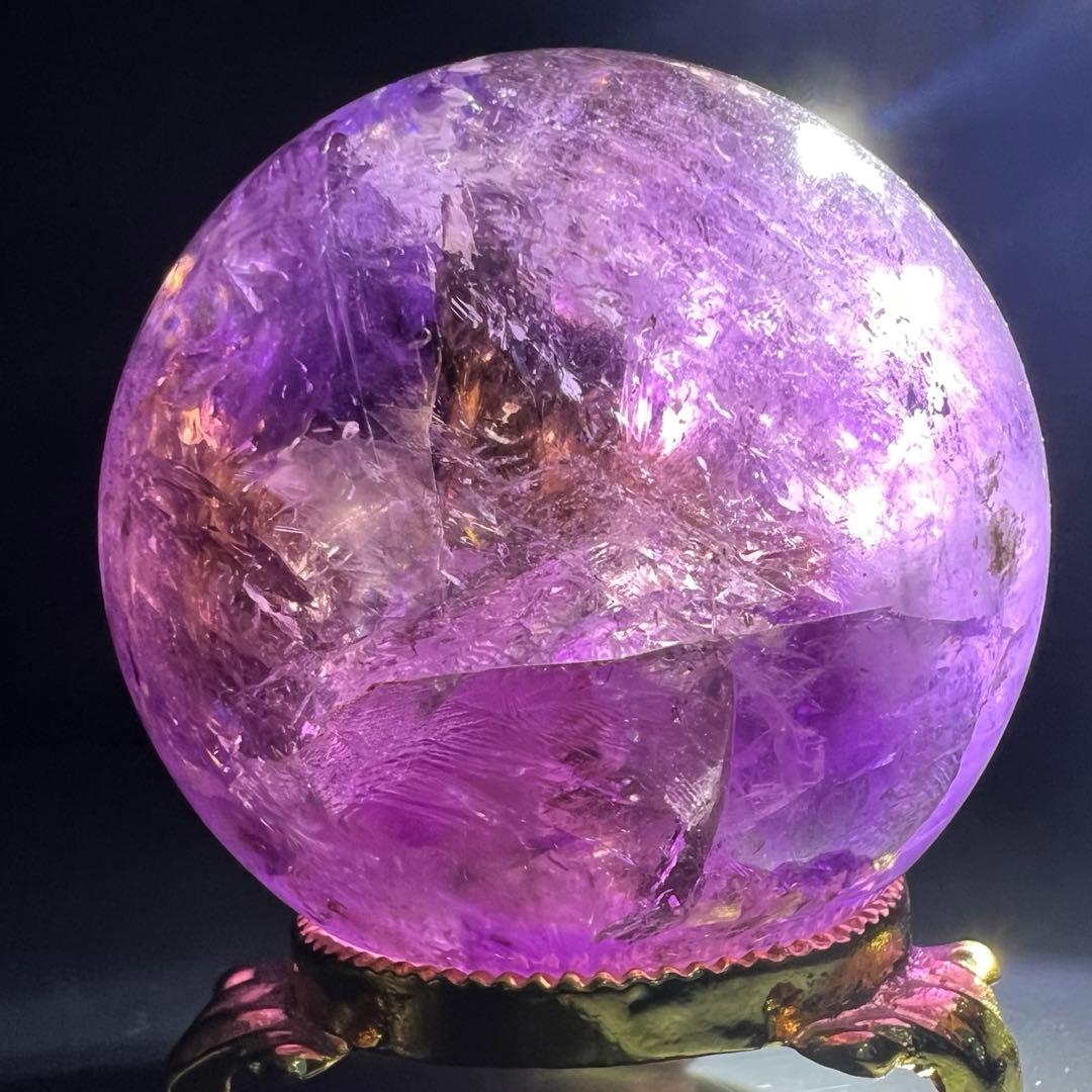 ✳️超希少 大玉✨混合パワースフィア✨レインボー アメトリン 丸玉 天然石 原石