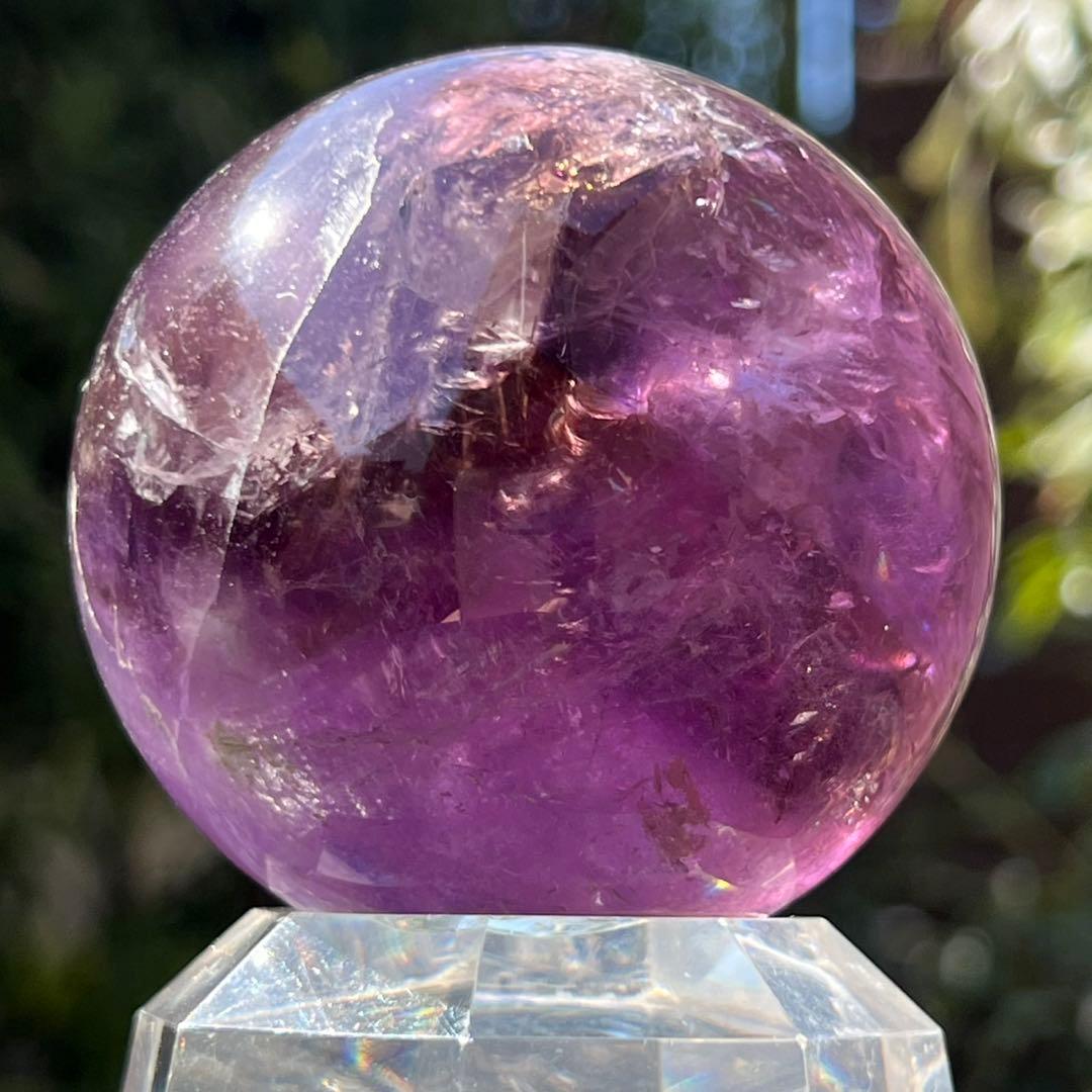 ✳️超希少 大玉✨混合パワースフィア✨レインボー アメトリン 丸玉 天然石 原石