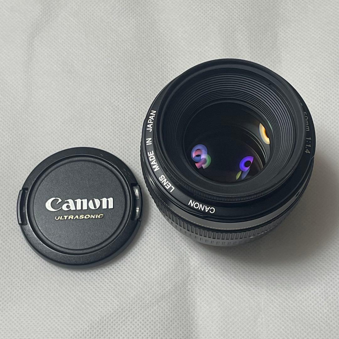 Canon EF50mm F1.4 USM フード付 中古レンズ
