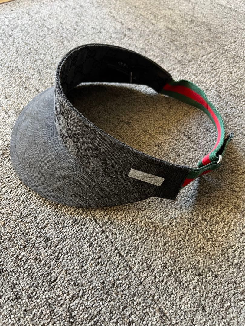 GUCCI GGパターン サンバイザー Sサイズ ブラック
