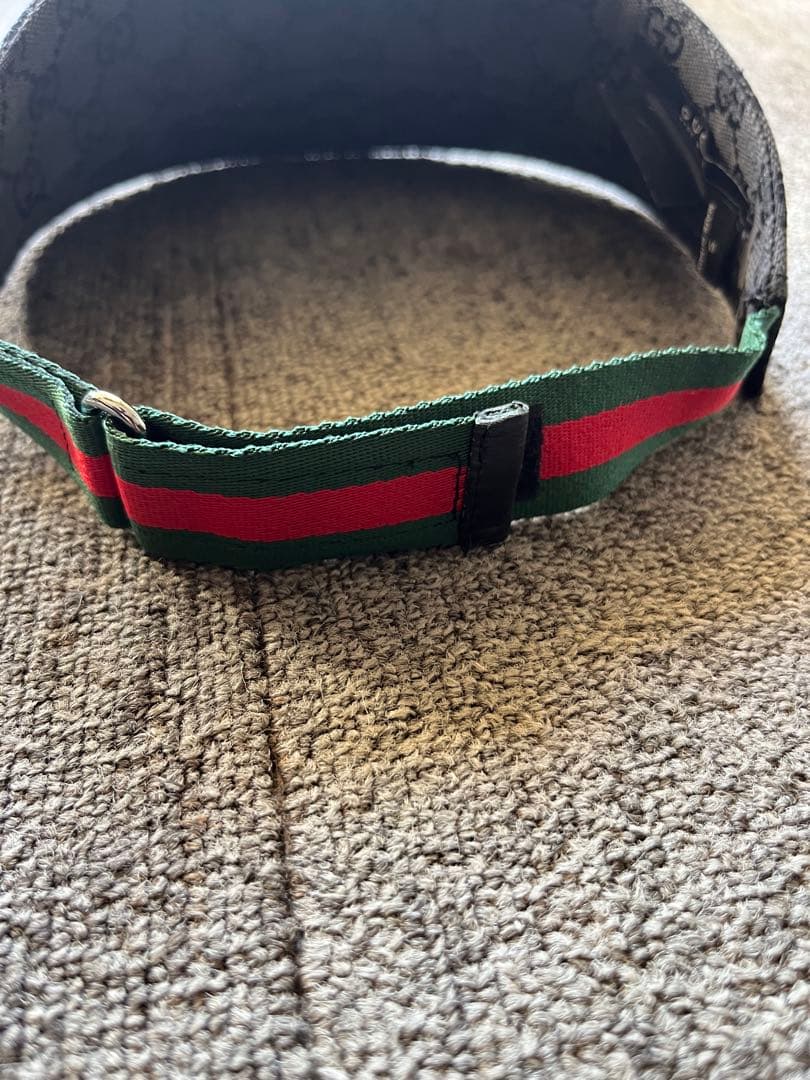 GUCCI GGパターン サンバイザー Sサイズ ブラック