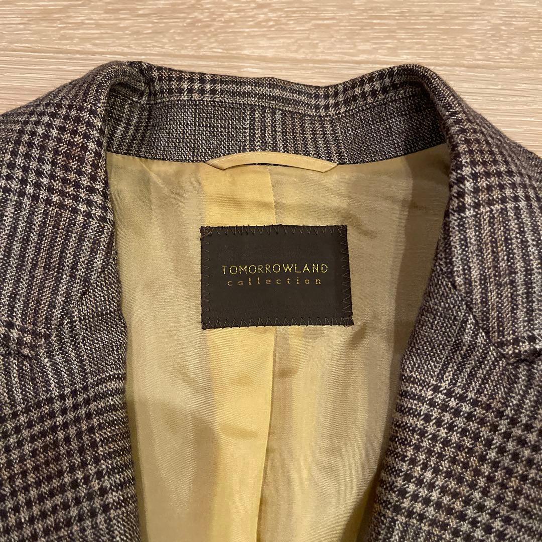 TOMORROWLAND チェック柄 ダブルブレストジャケット