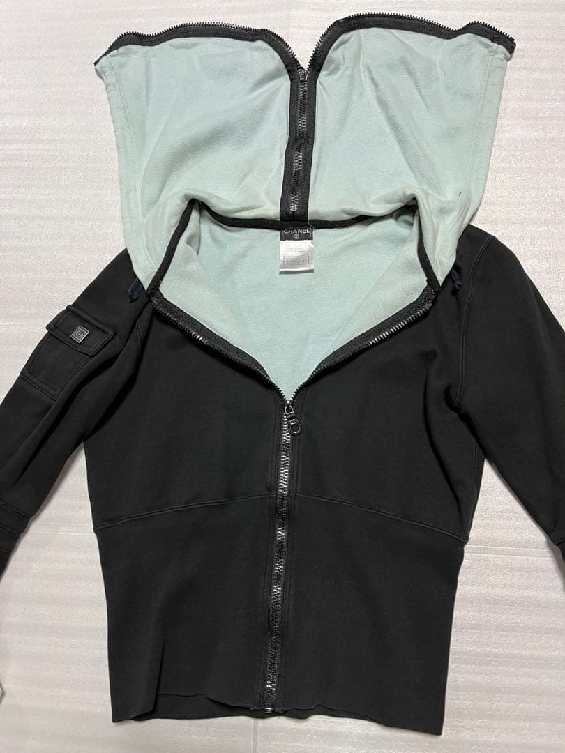 CHANEL シャネル　38 ココマークコットン　ジップパーカー