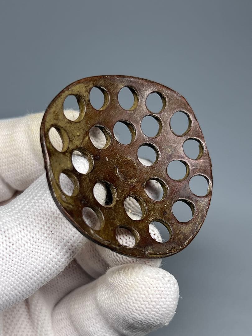 中国古美術　香道具　古銅　蓮華形　細工　小型　香炉　在銘　仏具　古玩　置物　唐物