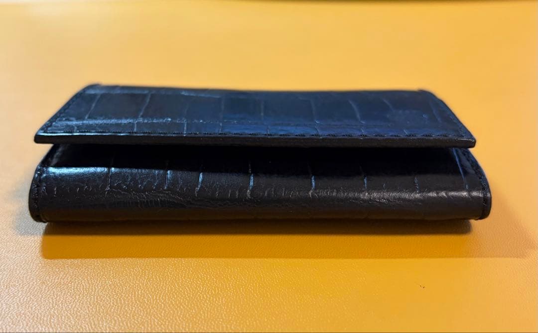 フェリージ/felisi クロコ名刺入れ　ブラック