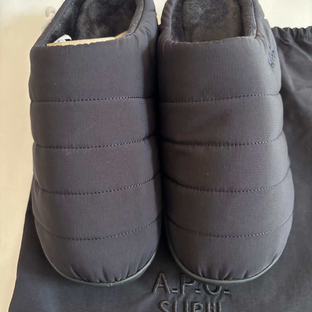 SUBU x A.P.C.キルティングサンダル A.P.Cオリジナル巾着付き