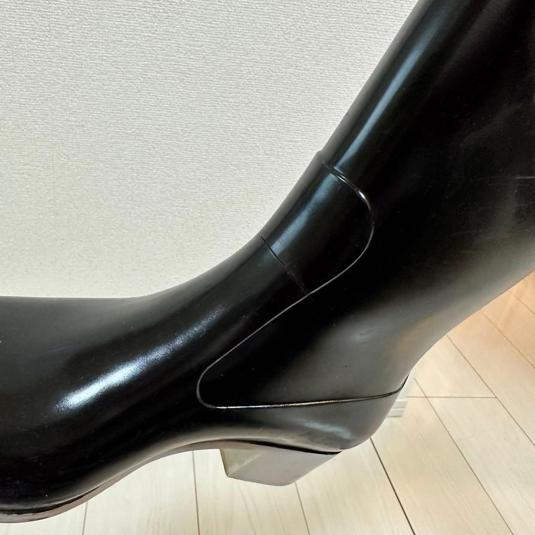 Chanel ブラック レインブーツ　長靴