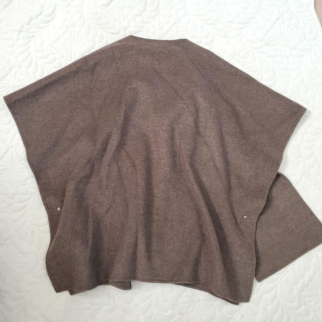 ヴェルメイユパーイエナ ダブルフェイスショートマントコート　ポンチョ ストール