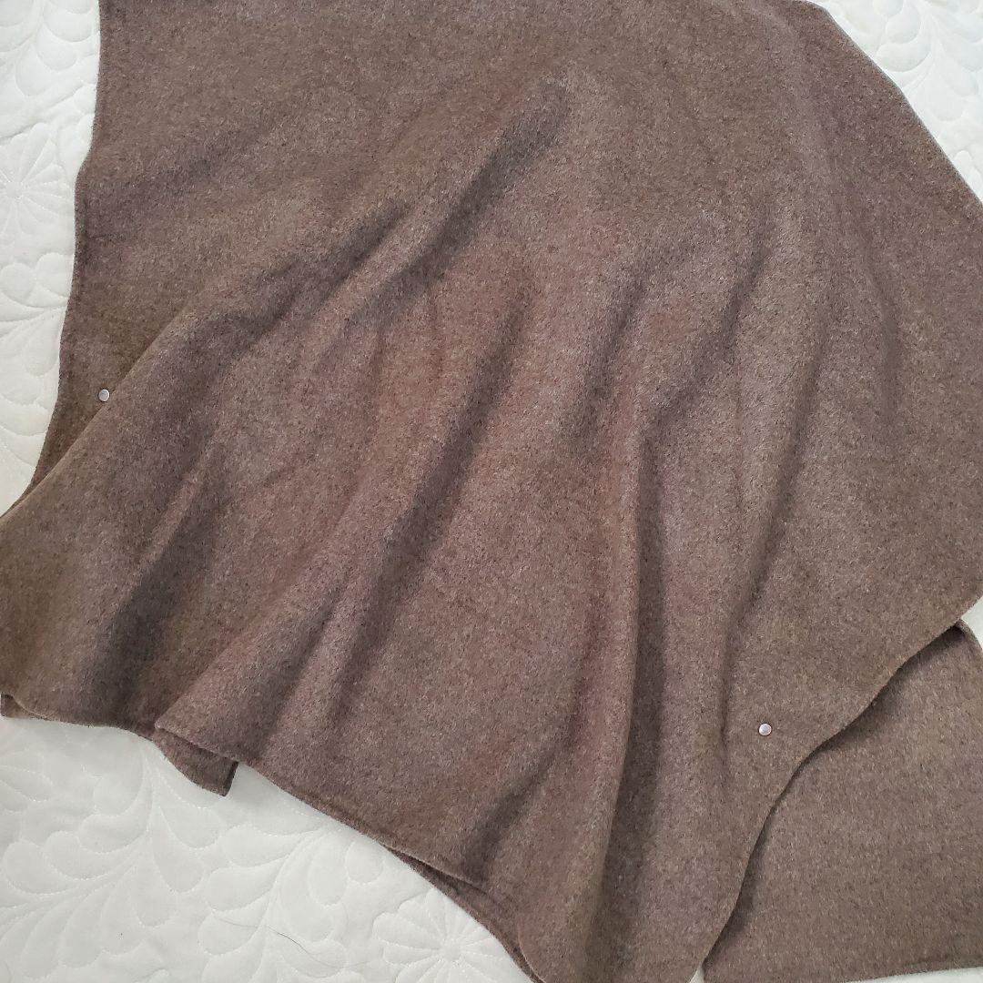 ヴェルメイユパーイエナ ダブルフェイスショートマントコート　ポンチョ ストール