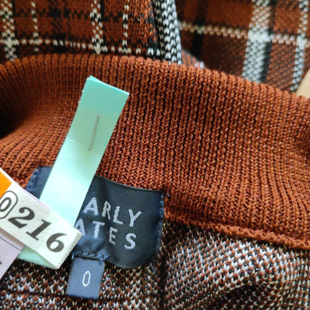 PEARLY GATES チェック柄 ハイネックニット