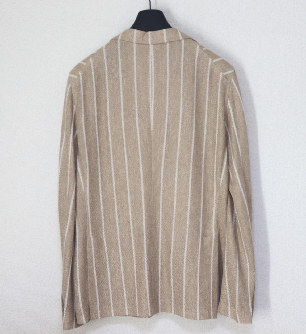 新品【タリアトーレ】リネンコットン ストライプジャケット 56(4L-5L)