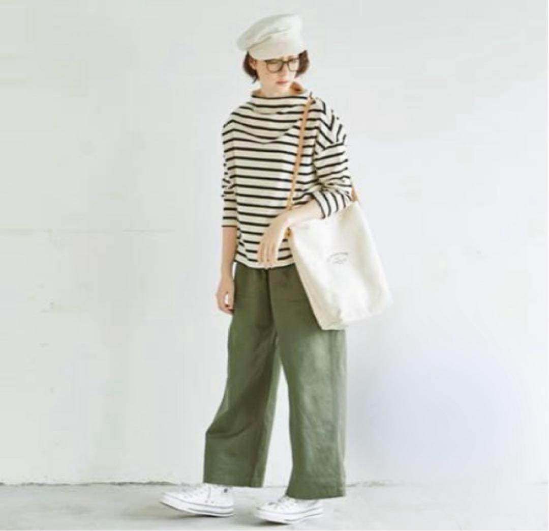 NARU コーデュロイエッグパンツ&ボトルネックカットソー