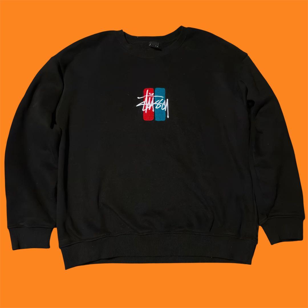 stussy ステューシー スウェット センターロゴ 刺繍　裏起毛　コットン