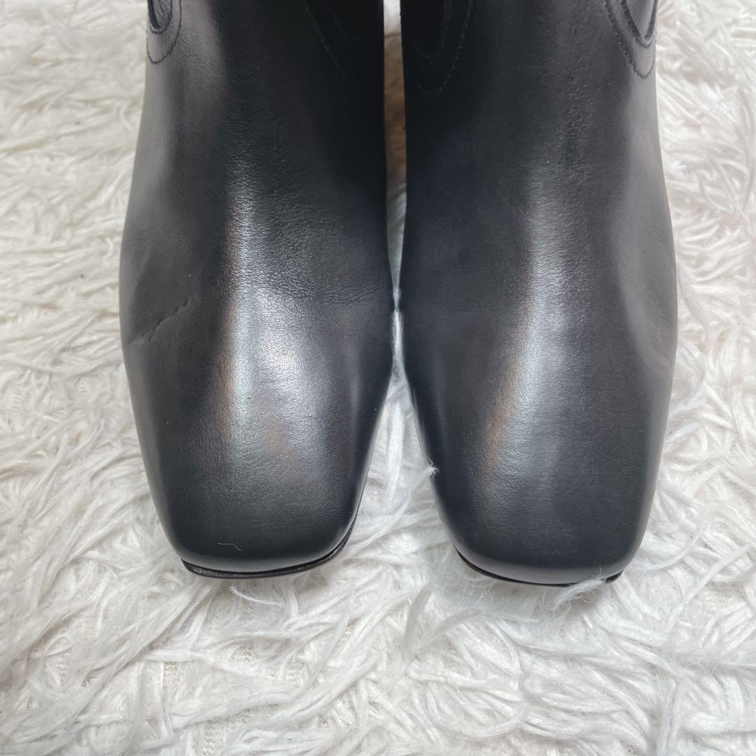 極美品　ファビオルスコーニ　ロングブーツ　レザー　ブラック　黒　23cm 36