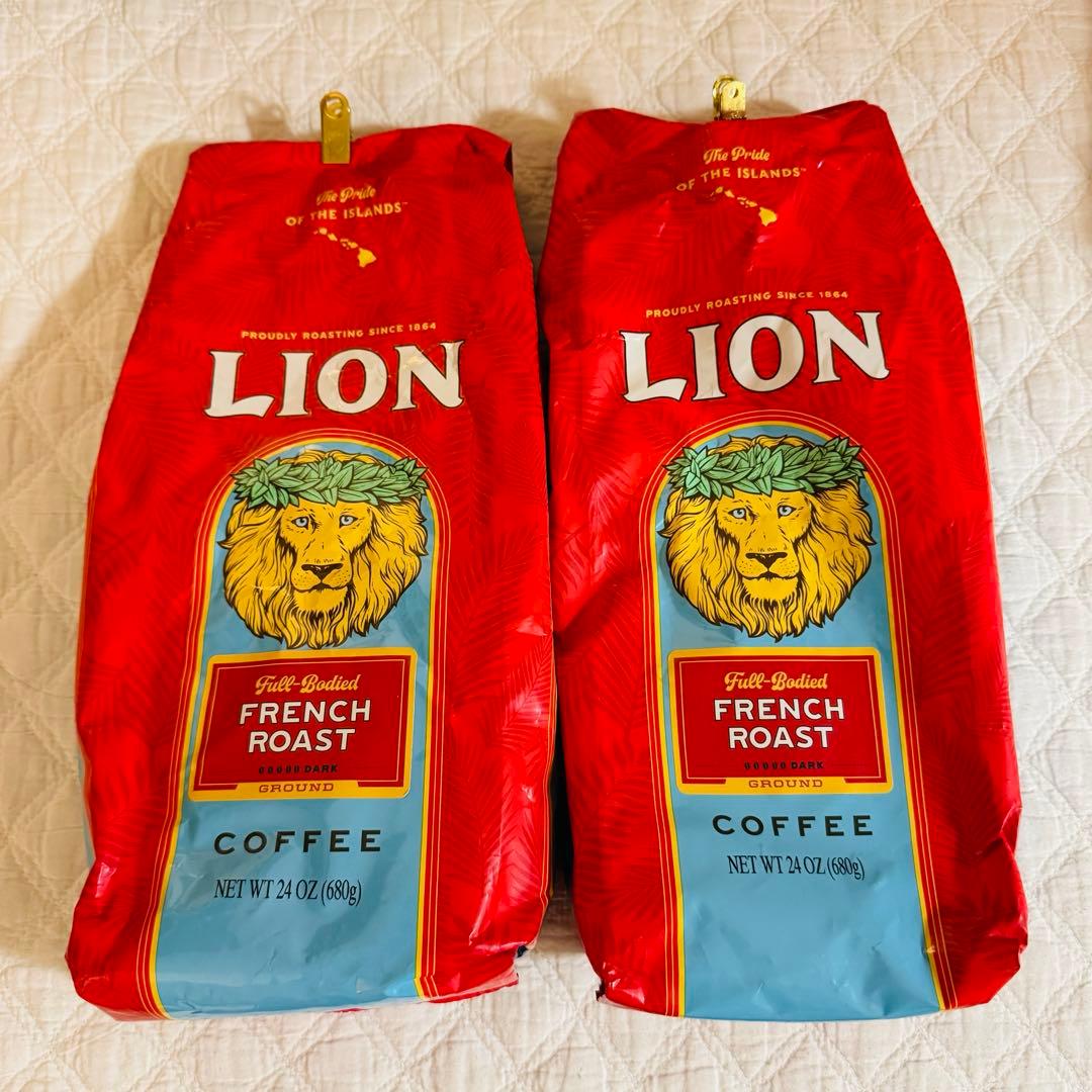 大容量　ライオンコーヒー　ハワイ　フレンチロースト　680g 2個　粉