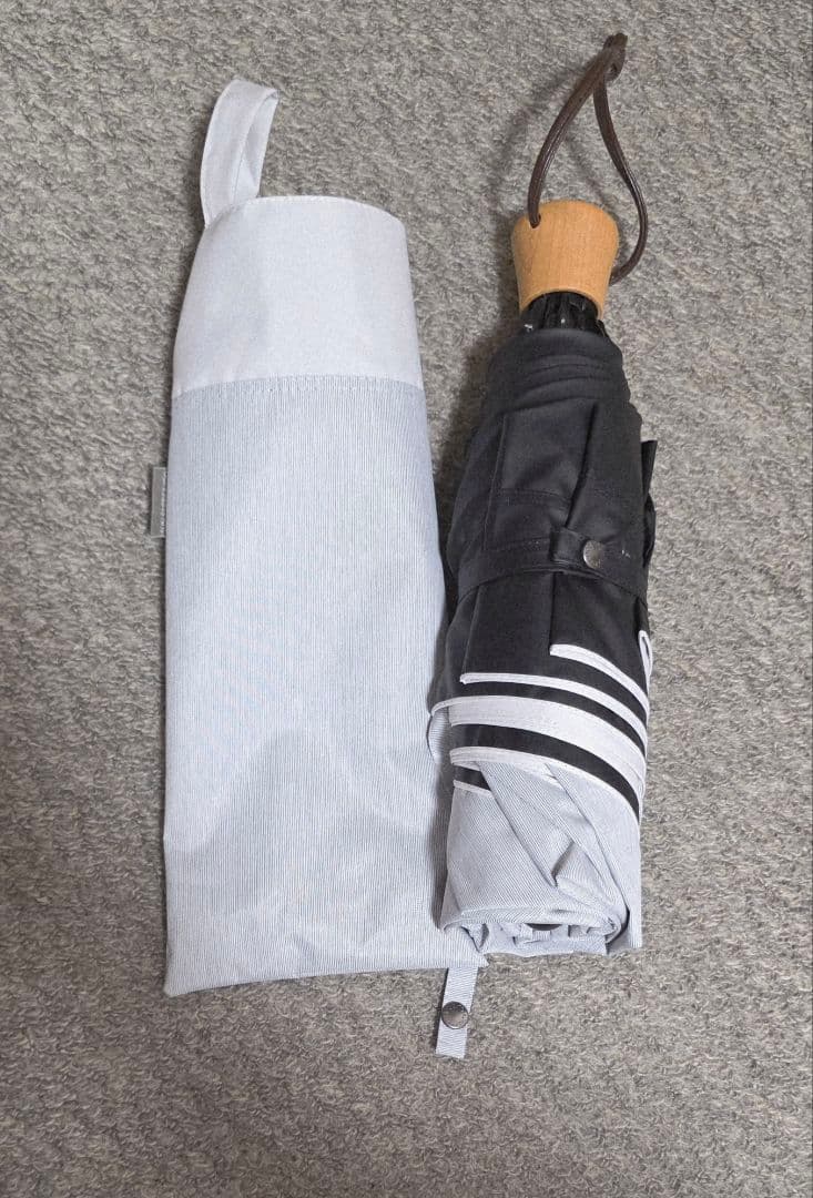 サンバリア 折りたたみ日傘３段折 グレー