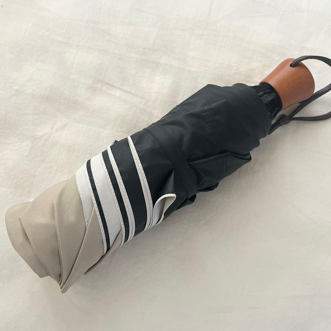 ★K★ サンバリア100 3段折 ベージュ コンビ 日傘 折りたたみ