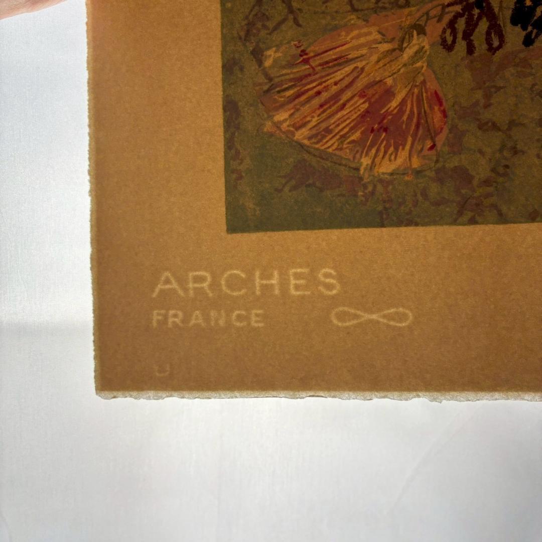 美品 須田剋太「ネムの花」リトグラフ 須田静承認印・証明シール有 国画会会員