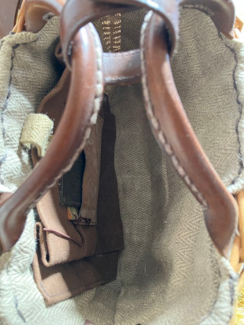 Eワッペン　ebagos ブラウンかごバッグ エバゴス