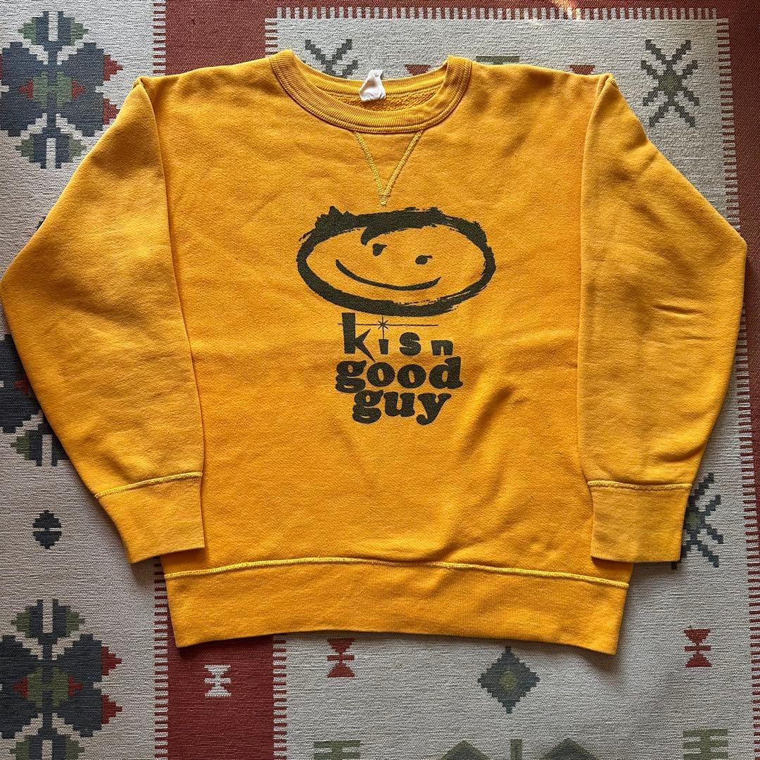 ゆ*き様 60s kisn good guy スウェット 前V マスタード
