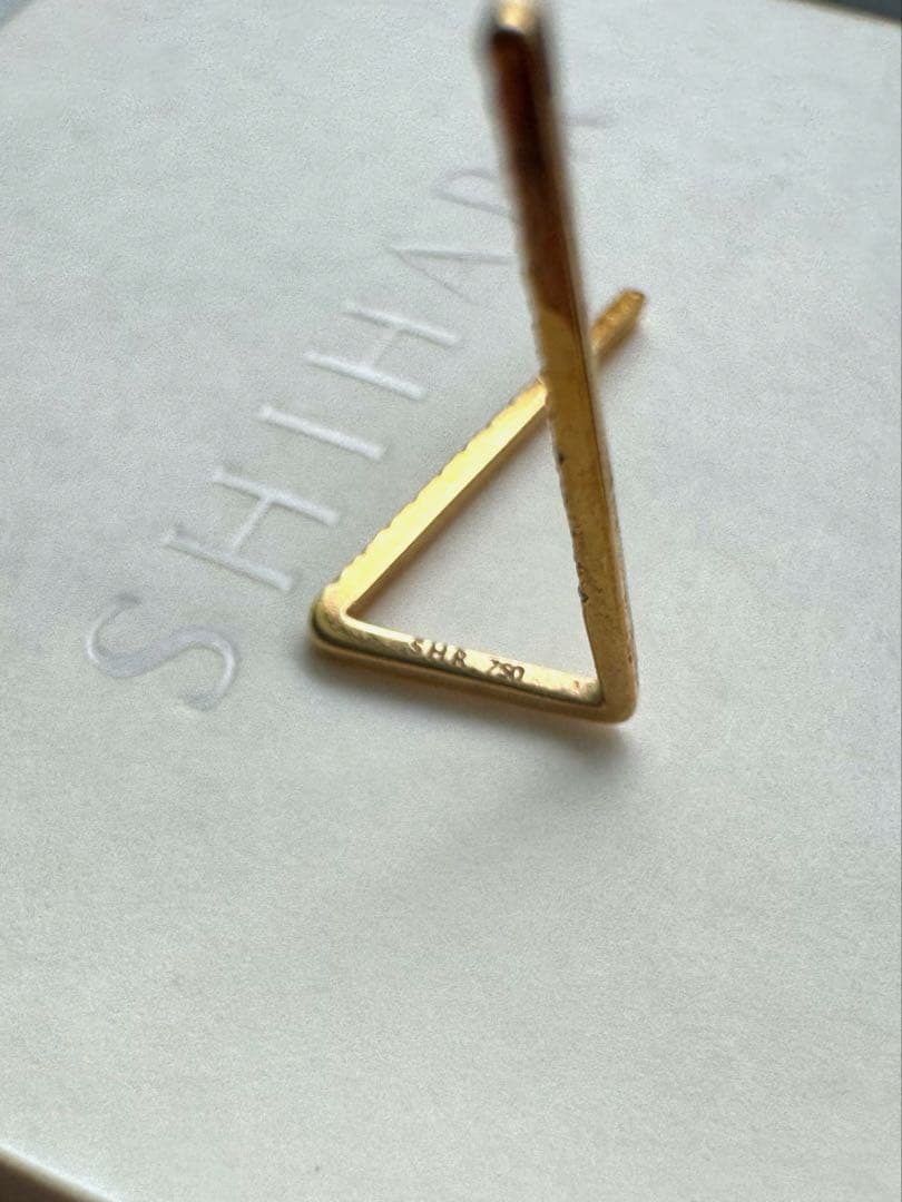 SHIHARA ダイヤモンド　ポスト　ピアス　イエローゴールド K18 シハラ