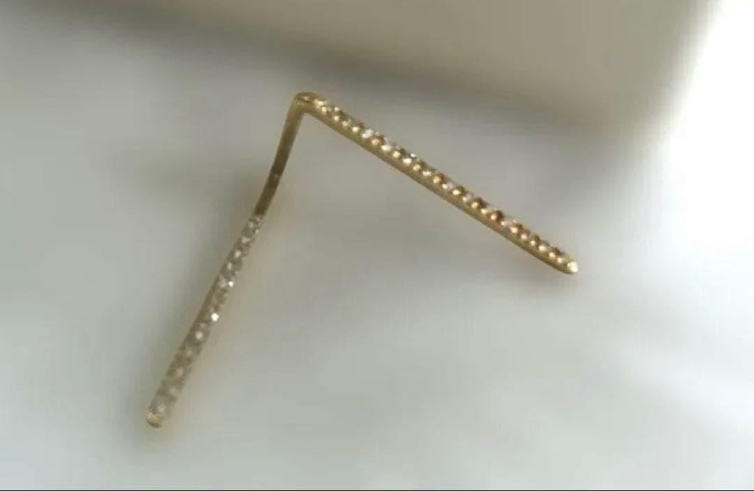 SHIHARA ダイヤモンド　ポスト　ピアス　イエローゴールド K18 シハラ