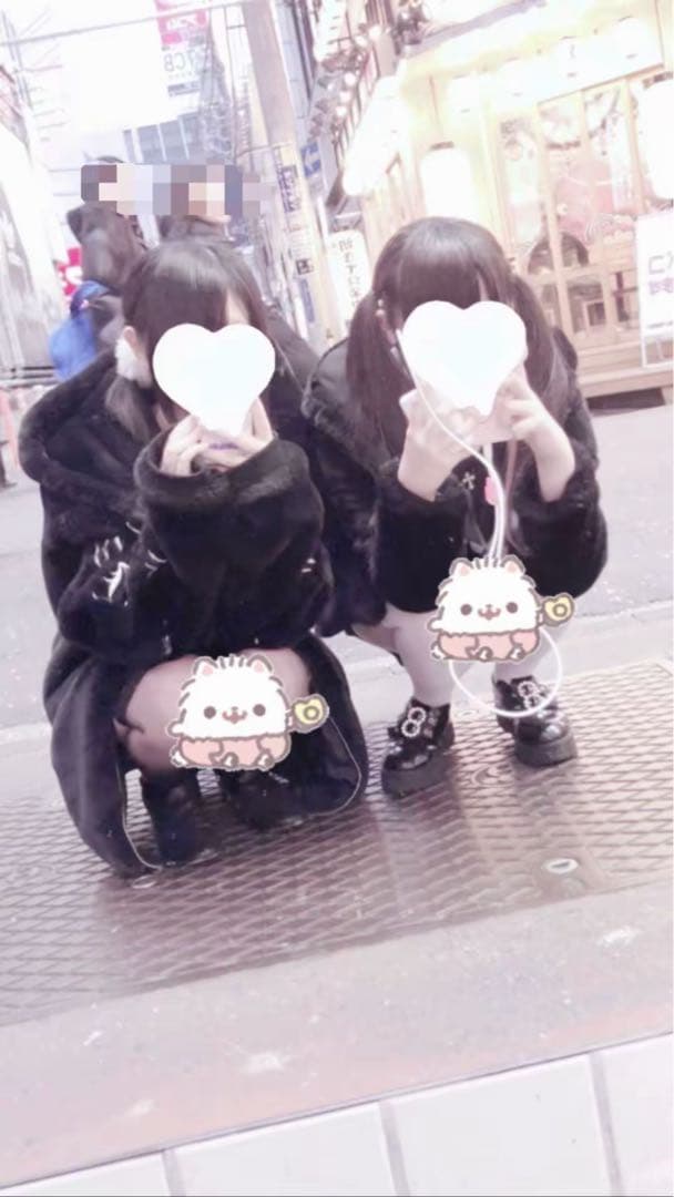 Amilige ロゴ刺繍ファーコート 着画あり