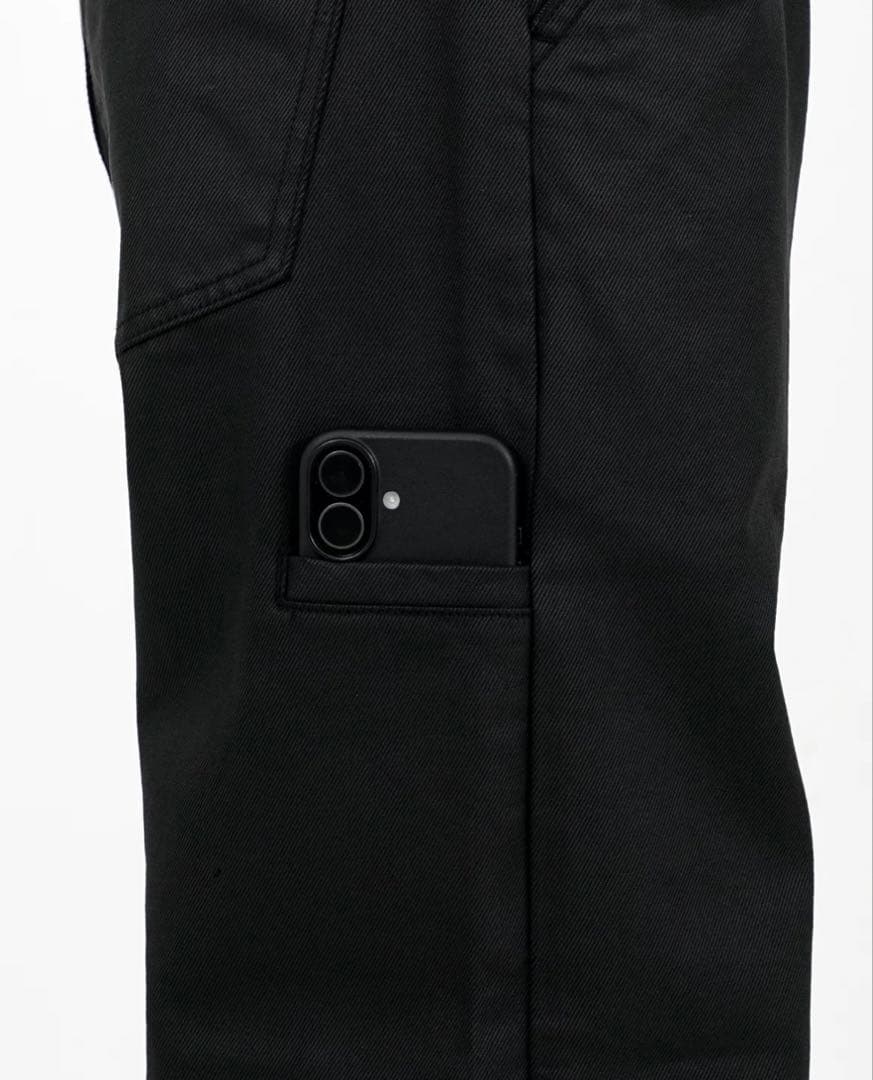 パンツ Stacked Oil Coating Wide-Leg Pants