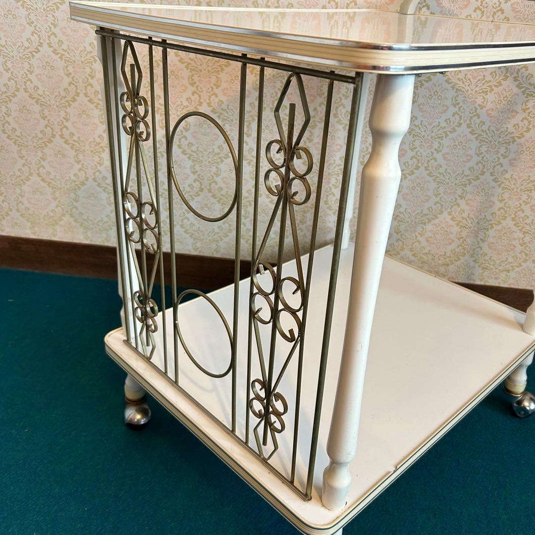 レトロポップ キッチンワゴン 白