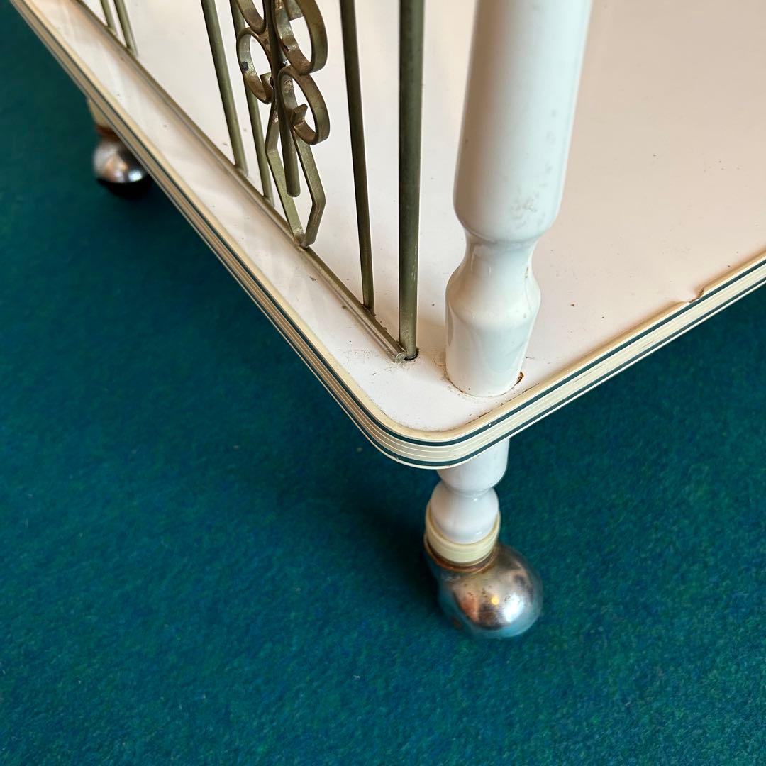 レトロポップ キッチンワゴン 白