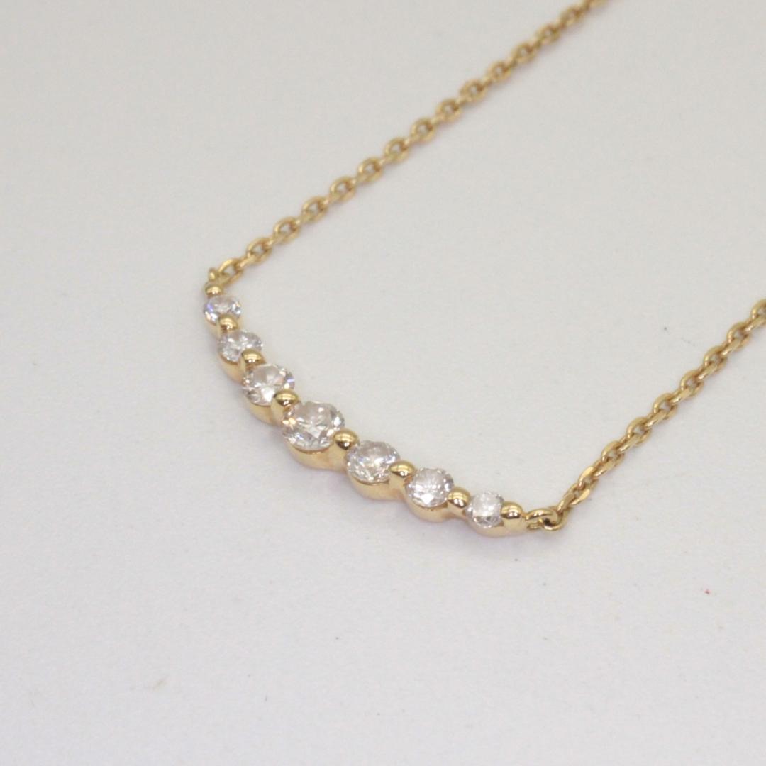りぃヴァンドーム青山 ダイヤモンドリュールネックレスK18YG【美品】