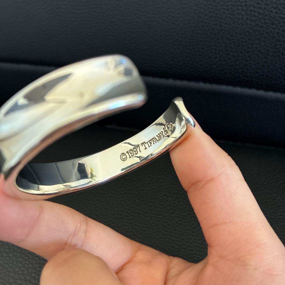 TIFFANY&Co ティファニー ナロー バングル 1837 カフ　シルバー