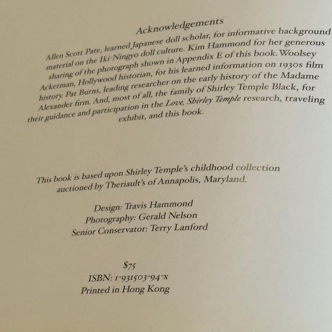シャーリーテンプル洋書　カタログLove, Shirley Temple