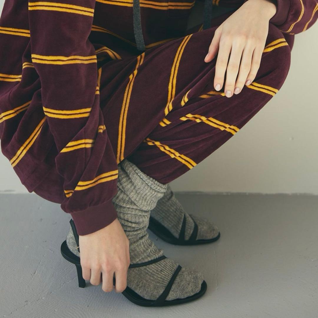 PHEENY Velours border pants ベロアパンツ