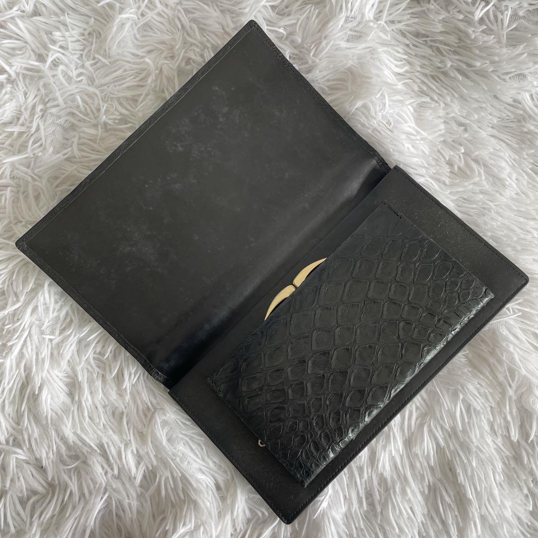 激レア✨ センザンコウ 穿山甲 エキゾチックレザー 長財布 クラッチバッグ