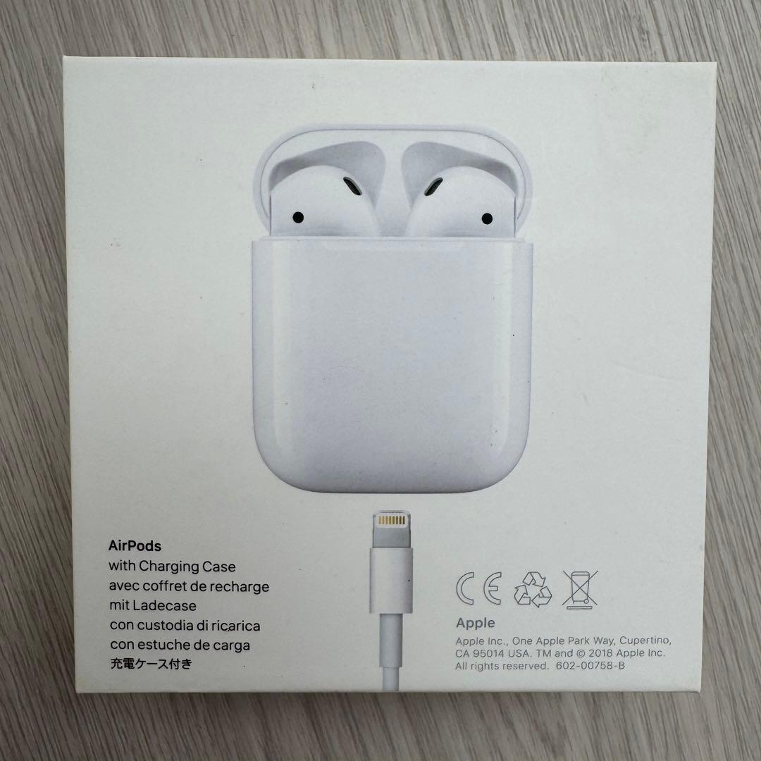 正規品　AirPods 第二世代 本体 ホワイト 充電ケース 箱 付属品あり