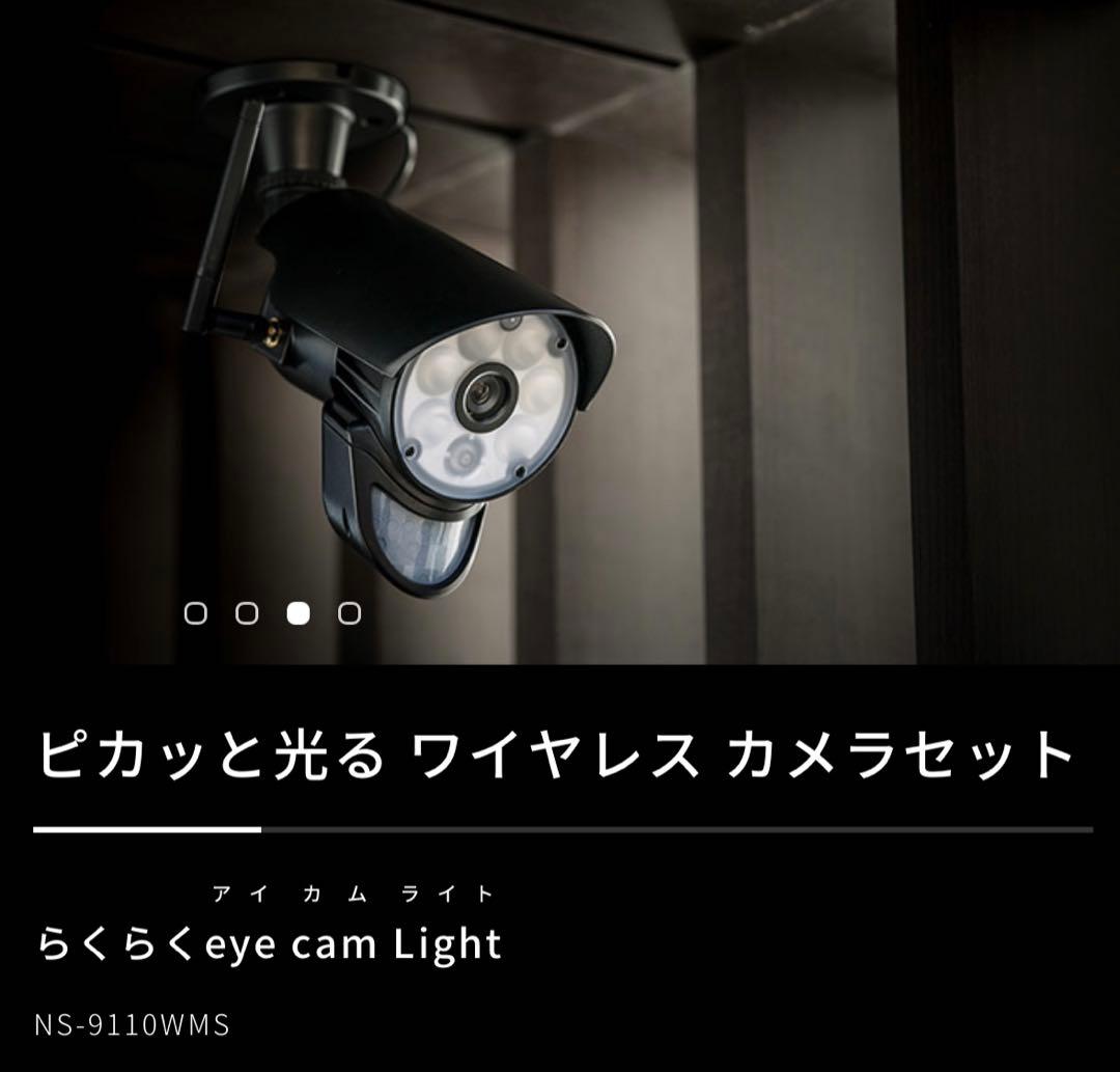 センサーライト付ワイヤレスカメラセット NS-9110WMS