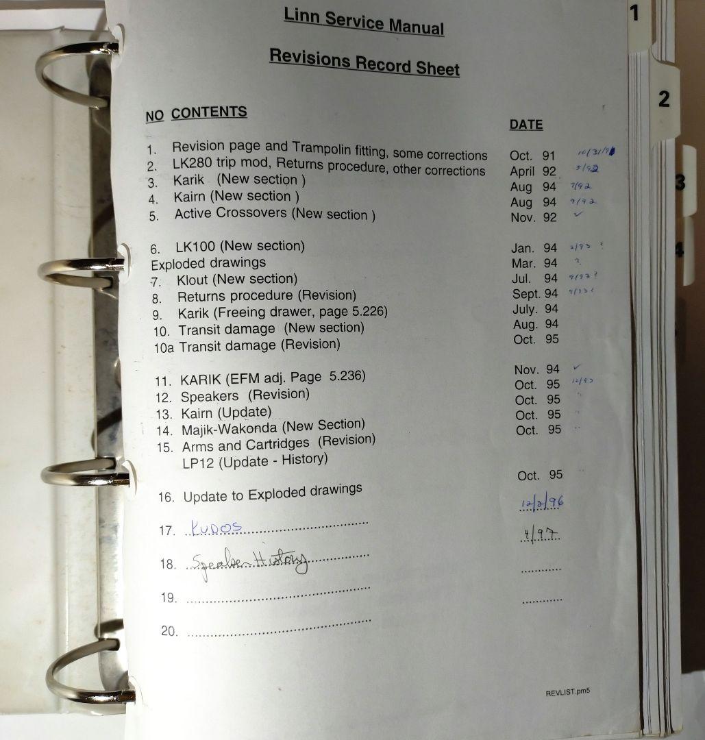 LINN リン 全ての機種掲載 総合サービスマニュアル