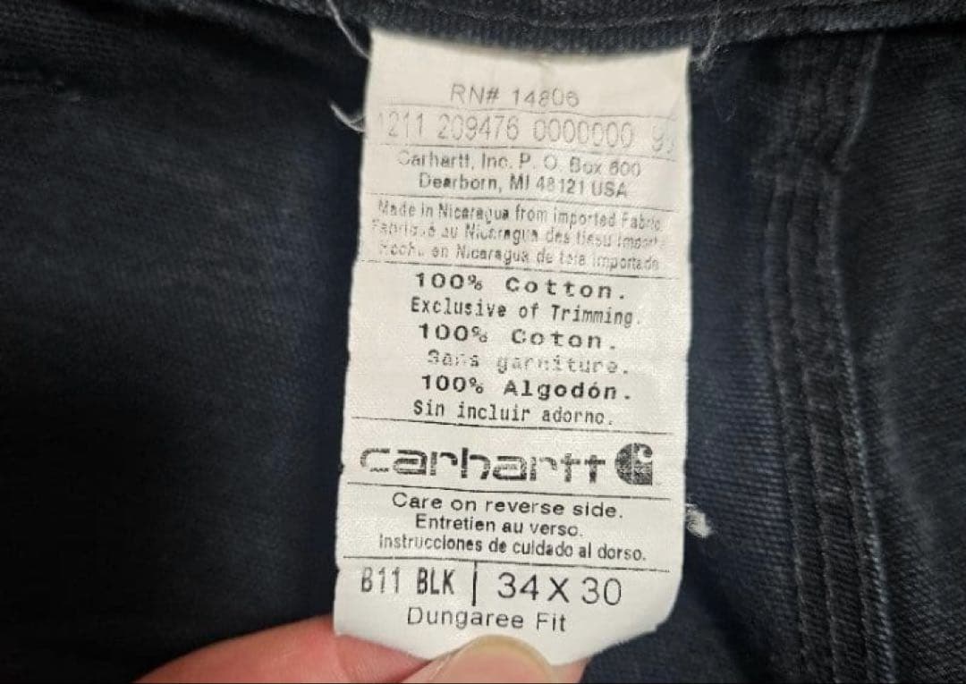 Carhartt カーハート ダック フェード ペインターパンツ　B11 BLK