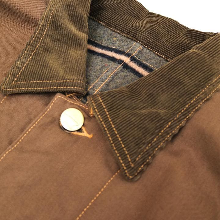 At Last ブラウンダックカバーオール　ライナー付き