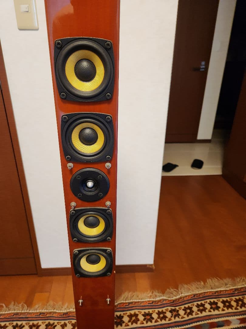 フロア型スピーカー 2個セット ウッド調