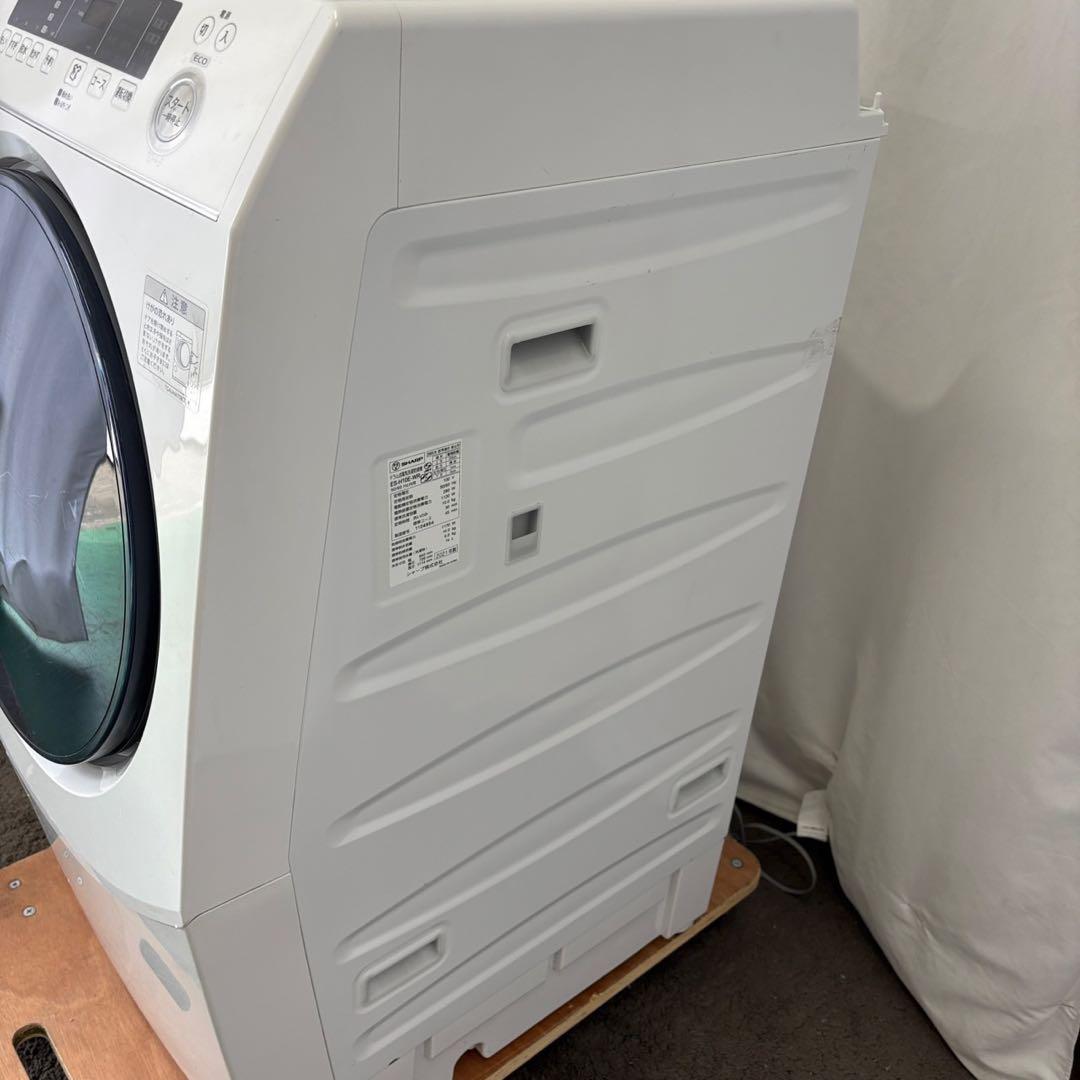942⭕️ドラム式洗濯機　SHARP　10キロ　右開　中古　安い　綺麗　設置無料