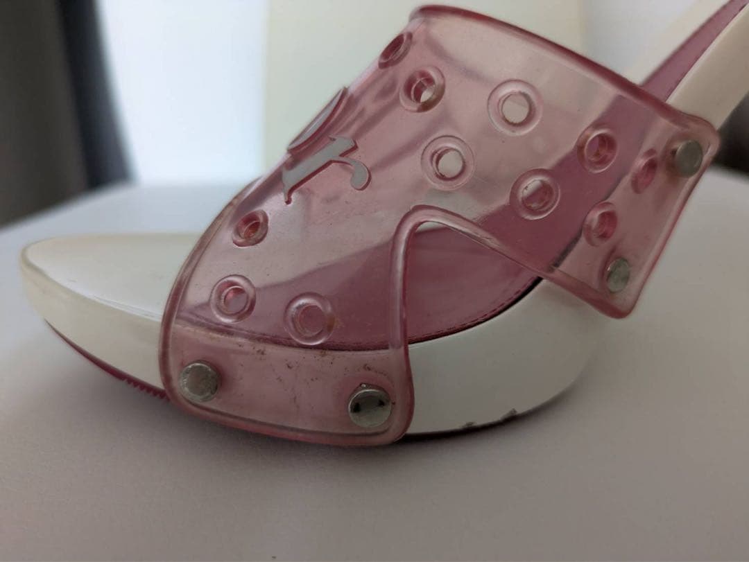 Dior ミュール パンプス ヒール サンダル ホワイト×ピンク