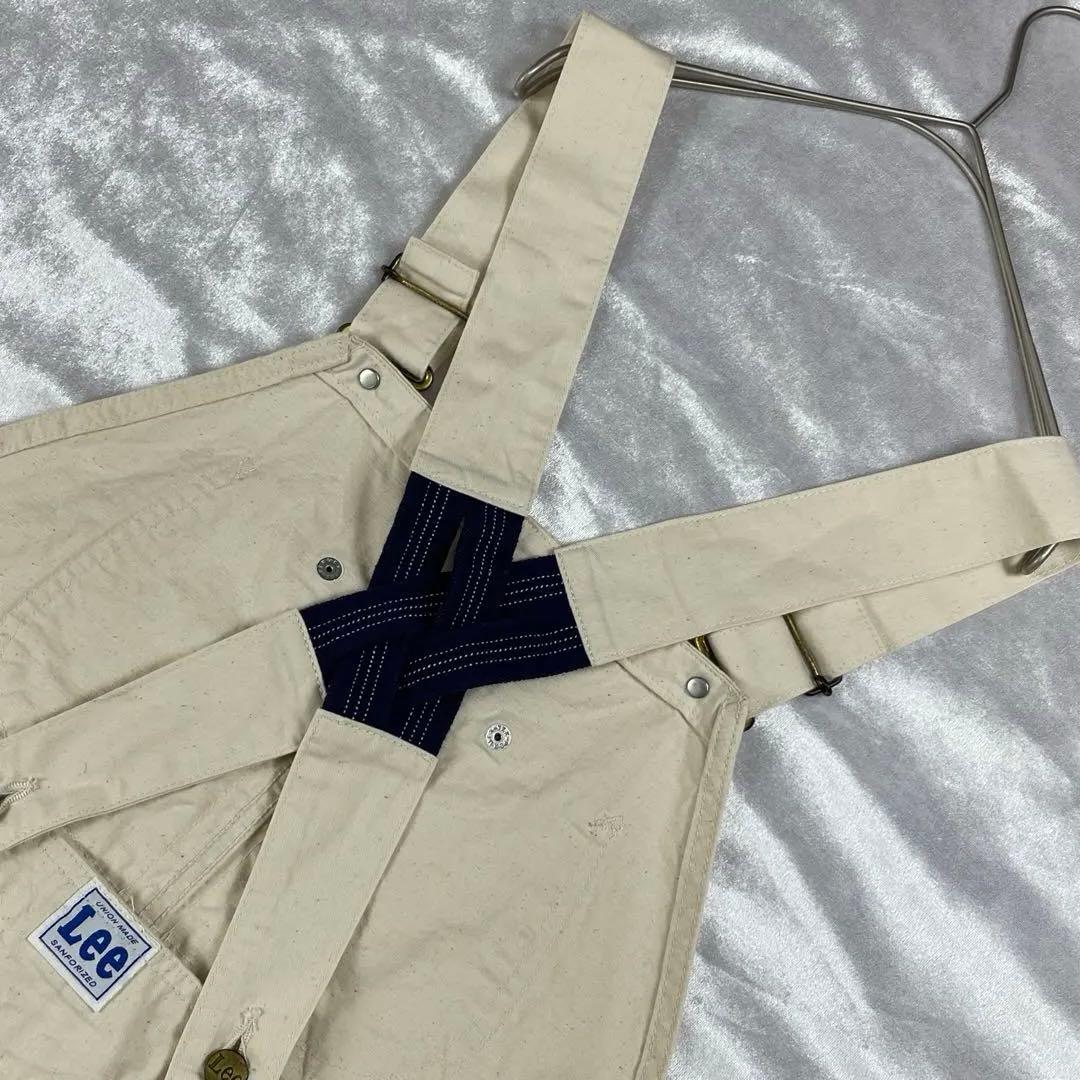 Lee オーバーオール サロペット　L ハウスマーク 復刻 日本製 生成り 希少