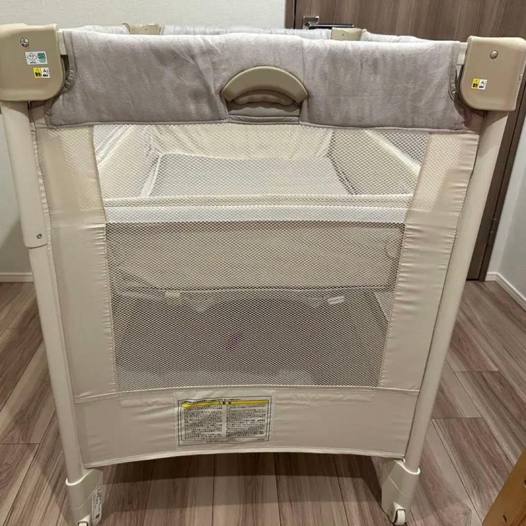 Aprica アップリカ ココネルエアー ベビーベッド 折り畳み ベージュ