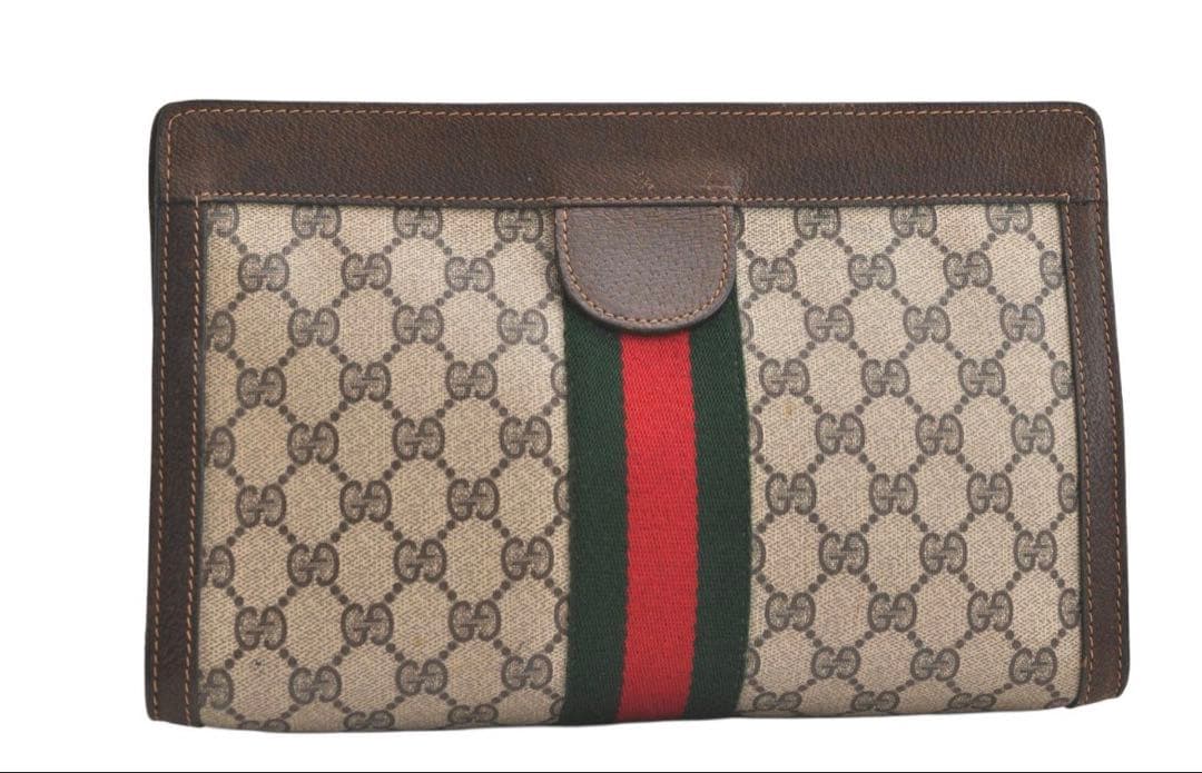 GUCCI GGキャンバス クラッチバック