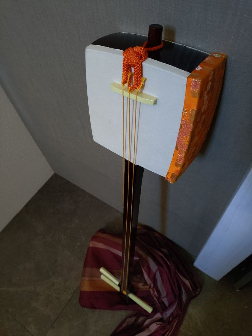 三味線 踊り用 小道具 日本舞踊 藤間流 便利な手作りカバー付