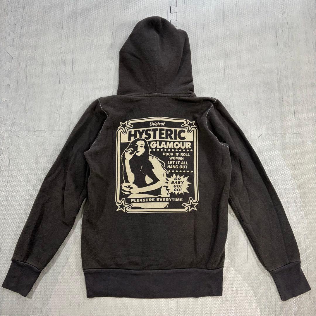 希少 HYSTERIC GLAMOUR ヒスガール 裏起毛 フルジップパーカー