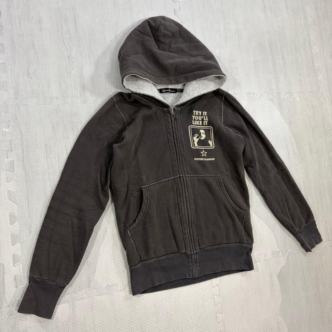 希少 HYSTERIC GLAMOUR ヒスガール 裏起毛 フルジップパーカー